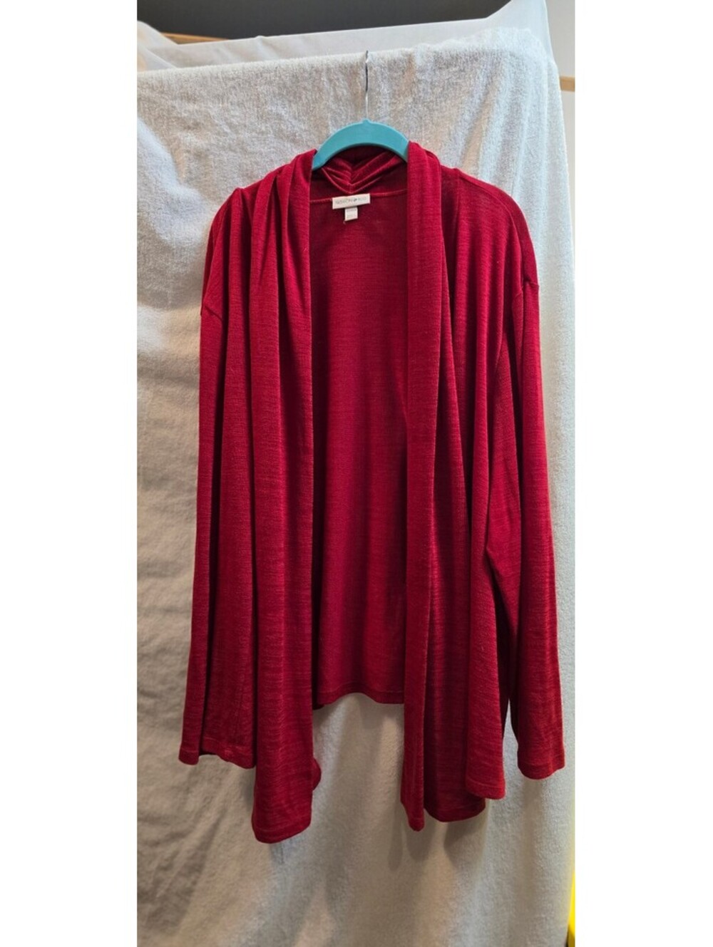 Vintage Fashion Bug Red Open Front Cardigan